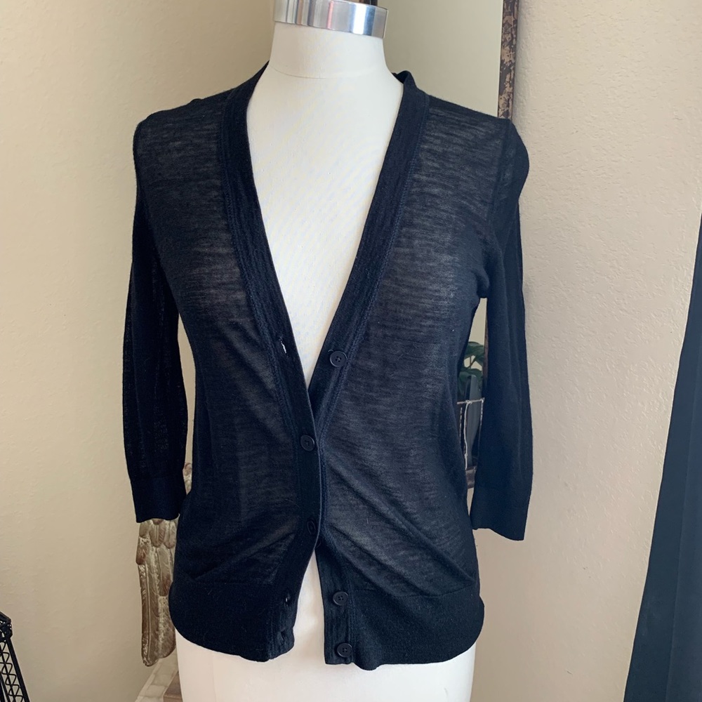 Black sheer cardigan
